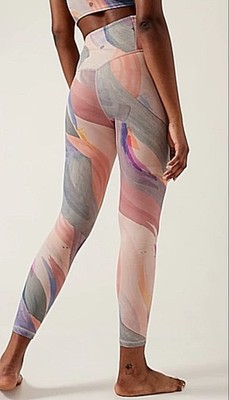 Athleta Elation 7/8 Tight Leggings XS Running Gym Yoga Vibrance Orchid Colorful