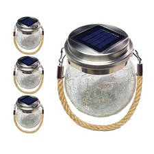 3er Set Solarlampe Glaskugel inkl. Akku