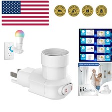 Plug in Light Socket, 3 Prong Light Bulb Socket Adapter, Outlet to Socket Ada...