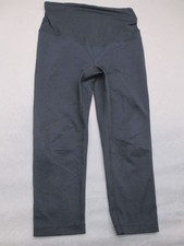 Zella Size M Womens Black Compression Pull On Athletic Cropped Leggings 133