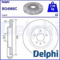2X Bremsscheibe Delphi BG4968C 2 Bremsscheiben Hinterachse Hinten FüR Opel