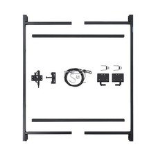 Full Frame Gate Fence Kit, Fits 60-96" Openings  Up to 5', Black - Heavy-Dut...