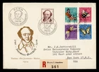 DR WHO 1954 SWITZERLAND FDC PRO JUVENTUTE BUTTERFLY SEMI POST COMBO R72434
