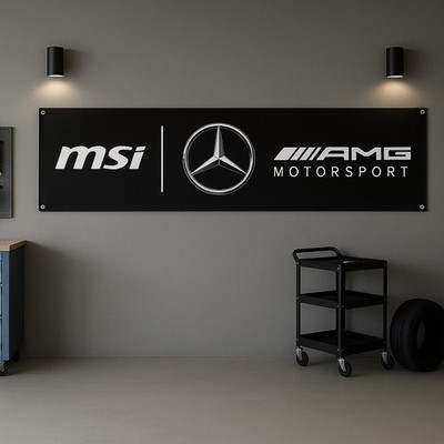 Gaming Tech Sponsor Flag 71x24'' MSI AMG Motorsport Racing Team Banner