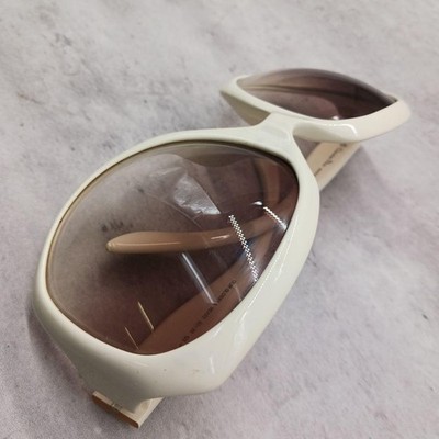 Dior GLOSSY1 N5A02 White Sunglasses Silver Logo Used 15cm Frame | eBay