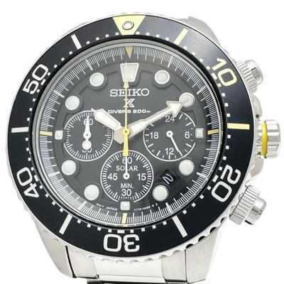Seiko SSC613P1/V157-0AD0 Prospex Edelstahl Solar schwarz funktionstüchtig
