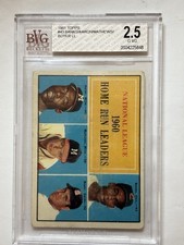 1961 TOPPS #43 ERNIE BANKS-HANK AARON-EDDIE MATHEWS-BOYER  BGS 2.5
