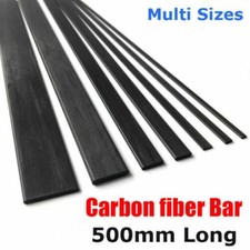 2pcs 500mm Carbon Fiber Strip Square Tube Flat Bar Shaft RC Airplane Width6-30mm