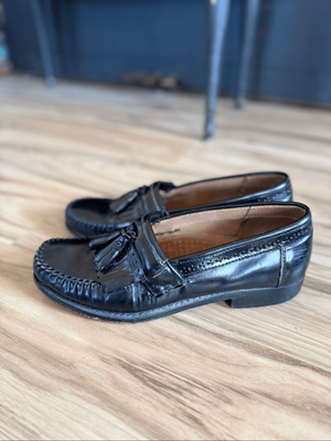 Bass Weejuns 1820 Mens Black Leather Jeremy Slip On Tassel Loafers Size 10 D Bass Weejuns 1820 Mens Black Leather Jeremy Slip On Tassel  main image 3