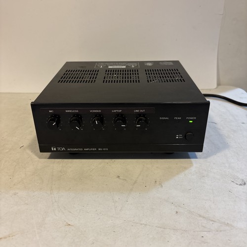 TOA BG-1015 Integrated Amplifier 40W Black 5 Inputs 3 Outputs Analog