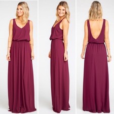 Show Me Your Mumu SMYM Kendall merlot Burgundy maxi dress NEW SMALL