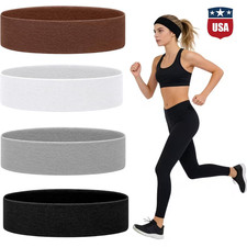 8 Sweatband Head Band Terry Cotton Sweat Headband Gym Workout Sports Sweatbands