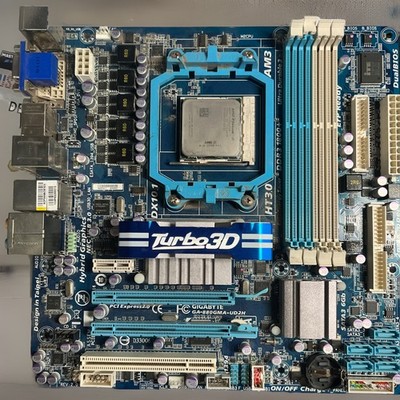 Gigabyte GA-880GM-UD2H Motherboard AMD Athlon II CPU WITH Backplate Tested