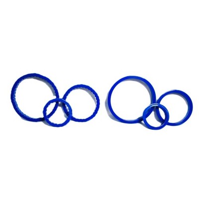 Wilton Cookie Cutters Blue Circles 6 Piece Set Smooth & Scalloped Edges
