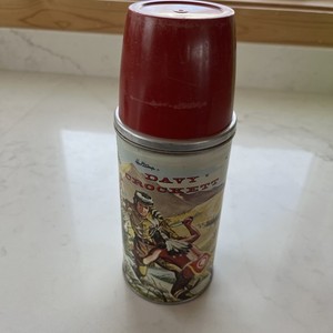 Vintage Holtemp Davy Crockett Vacuum Bottle American Thermos Bottle Co Very Good
