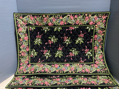 Vera Bradley Placemats 3 New Hope Breast Cancer Pattern Cotton Quilted