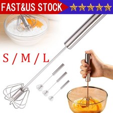 Semi-Automatic Egg Whisk Hand Push Egg Beater Stainless Steel Blender Mixer Whis