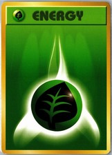 Grass Energy Base Set 1996 Non Holo Heavily Played Japanese - Ships From USA