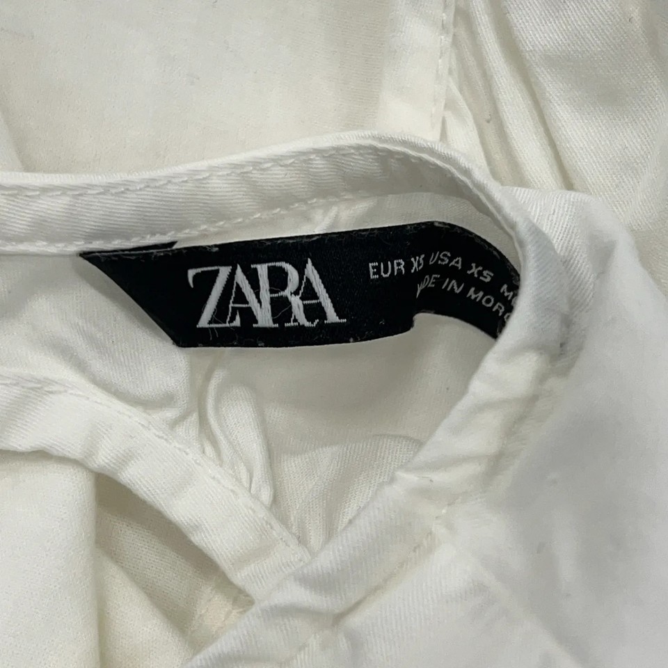 Zara, Kleid, Größe: XS, Weiß, Baumwolle, Einfarbig, Damen #1EE | eBay.de