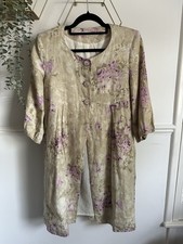 Cabbages & Roses Women’s Smock Coat Jacket Regency Style Bridgerton Linen Floral