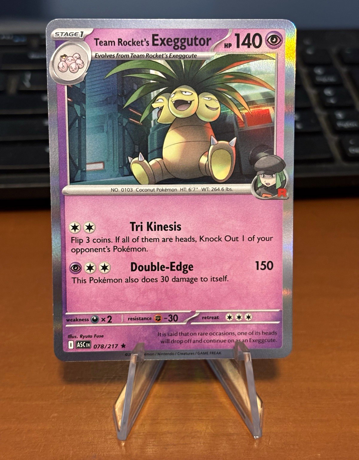Team Rocket's Exeggutor 078/217 Rare Holo 140 HP English