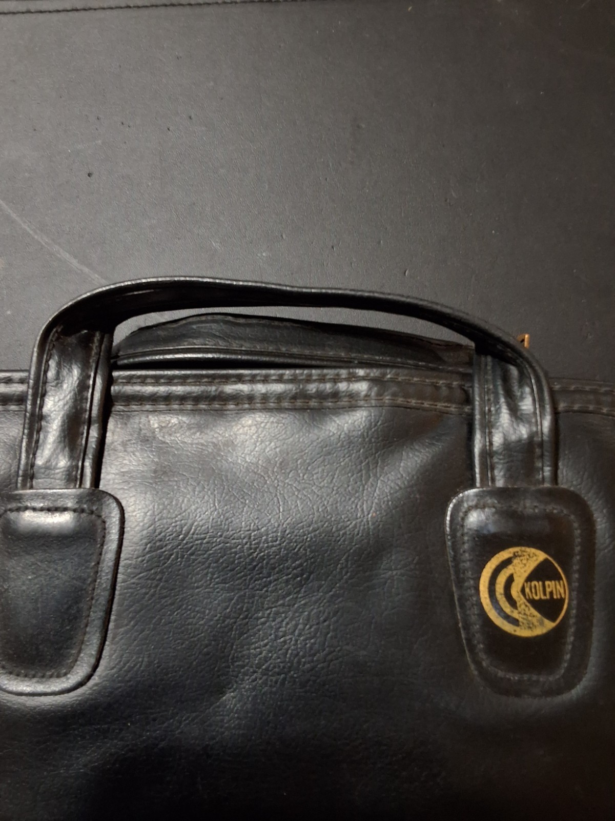 VINTAGE LEATHER KOLPIN SOFT SHERPA INTERIOR PISTOL CASE 14”X 7'' W/DOUBLE HANDLE