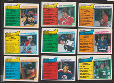 1983-84  O-Pee-Chee Hockey cards Goal Leaders lot of (9 cards) vintage OPC