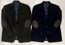 Lot of 2 Lauren Ralph Lauren Corduroy Blazer 46L Suede Elbow Patches Fox  Hound