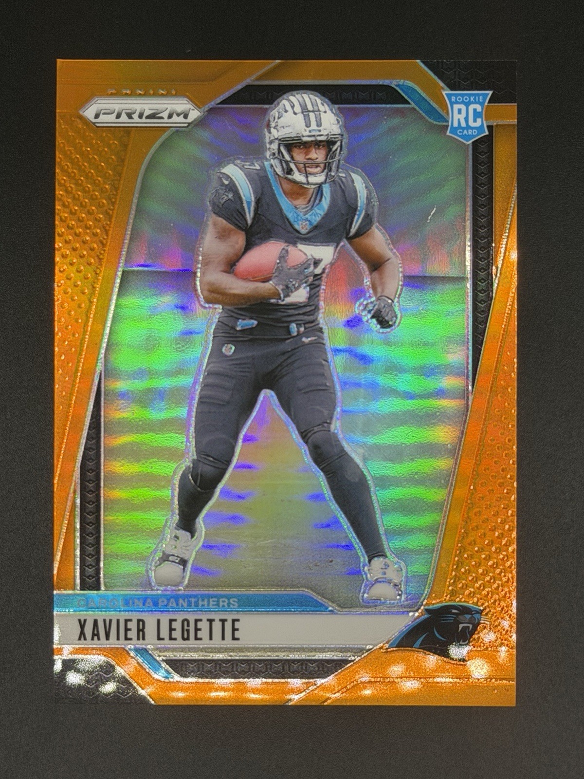 2024 Panini Prizm - Rookies Xavier Legette #398 Orange Prizm 030/249 (RC)