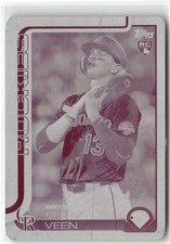 2025 Topps Update #US2 Zac Veen Rookie Magenta Printing Plate 1/1 Rockies RC