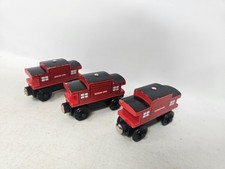 Thomas Friends Wooden Railway 3X Red Caboose Train Tank Engine GUC
