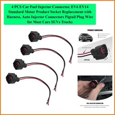 4 PCS , EV6 EV14 Standard Motor Product Socket Replacement with Harness, Auto...