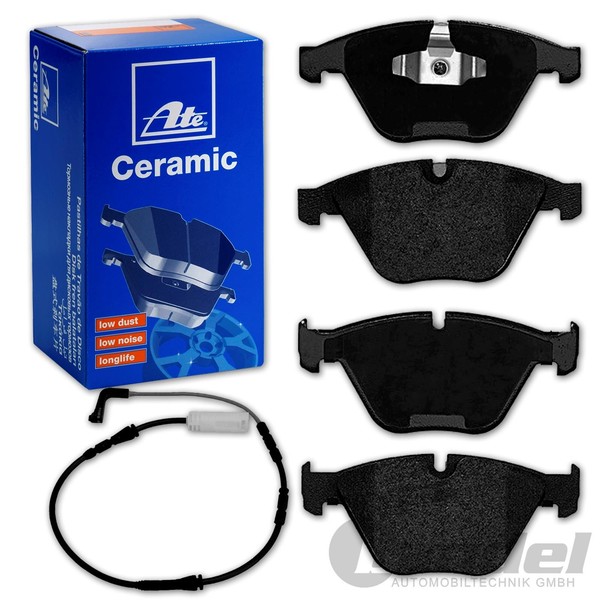 ATE Ceramic BremsbelÄGe + Warnkontakt Vorne Passend FüR BMW 3Er E90 E91 E92 E93-image