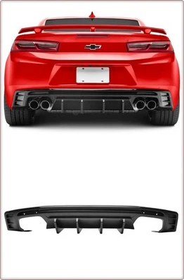 HECKDIFFUSOR / HINTEN DIFFUSOR FÜR CHEVROLET CAMARO 2016 - 2024 SCHWARZ GLANZED