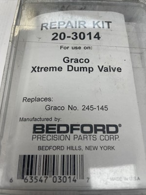 Bedford 20-3014 Dump Bleed Valve Repair Kit Replaces Graco 245-145 245145