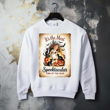 Fall Halloween Spooky Pumpkin Most Spectacular Whimsical Graphic Cozy Sweatshirt