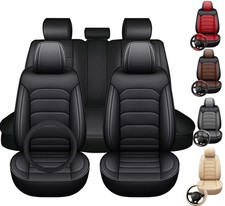 For Ford Car Seat Covers Protector Nappa Leather Front Rear Full Set Cushion