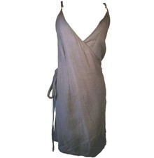 Suboo De Coup Mini Wrap Little Black Dress Size 2 Classic Goth Retro Designer 