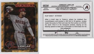 2024 Topps Chrome Update Sapphire Edition Debut Gold /50 Jordan Lawlar Rookie RC
