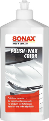 SONAX Polish+Wax Color Weiß (500 Ml) Politur Mit Weißen Farbpigmenten Und Wachsa