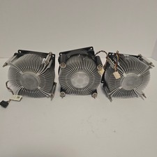 Lot of 3 Dell OEM CPU Heatsink Cooling Fans Push Pin Socket 1155/1156 Black