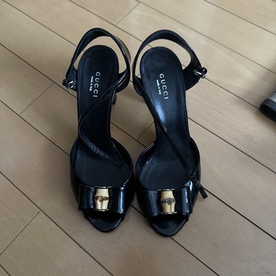 Gucci Women Leather Sandals Black 6.0 US Mint Stylish Schuhe