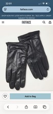 New With Tags Fat Face S/M Woman’s Leather Gloves Black