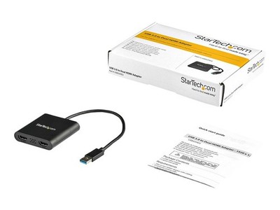 StarTech.com USB to Dual HDMI Adapter 4K Externer Videoadapter MCT Trigger II 64