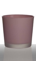 INNA-Glas ÜBertopf Alena Frost, Altrosa Matt, 11Cm, Ø11,5Cm