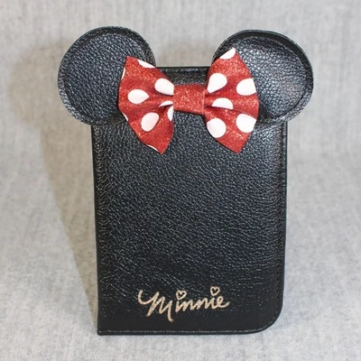 MINNIE MOUSE DISNEY PRIMARK Passport Holder Black Faux Leather Travel Accessory - Bild 1 von 4