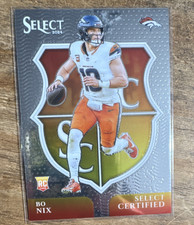 2024 Panini Select Certified Rookies Bo Nix #4 Rookie Insert Broncos