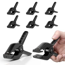 EMART 6 Pack Heavy Duty Spring Clamps 4.5 inch Plastic Backdrop Clips Black ...