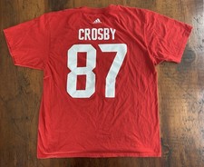Sidney Crosby Team Canada 2016 World Cup of Hockey T Shirt #87 Red Men&rsquo;s XL
