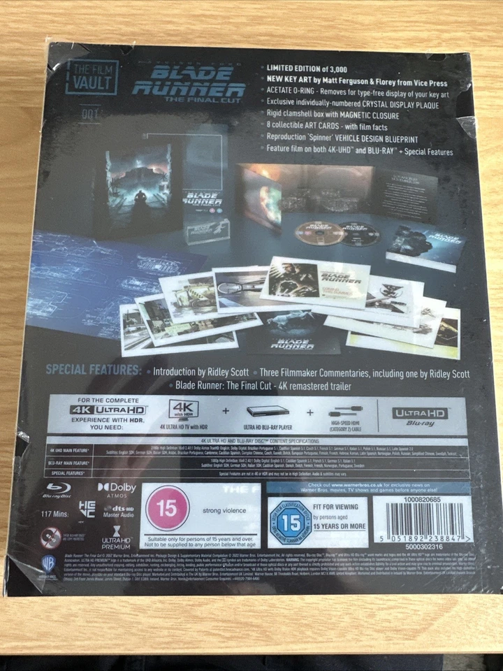 Blade Runner the Final Cut, Film Vault Limited Edition 4k, Still Sealed - Image 2 of 3